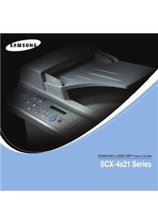 Samsung SCX 4x21 series manual. Camera Instructions.